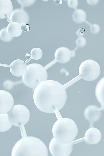 Molecular graphic marking the estrogen-free mask formulation