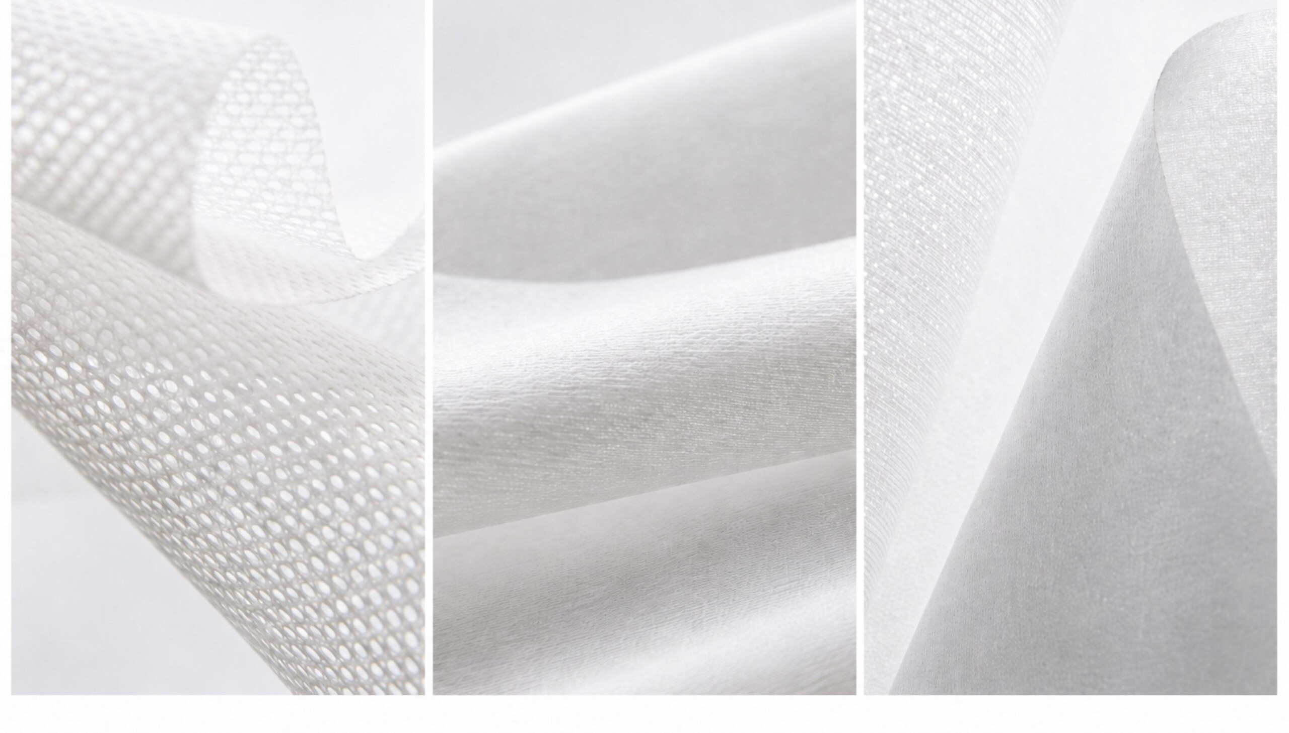 LGK cleanroom wipe series - three nonwoven fabric textures compared