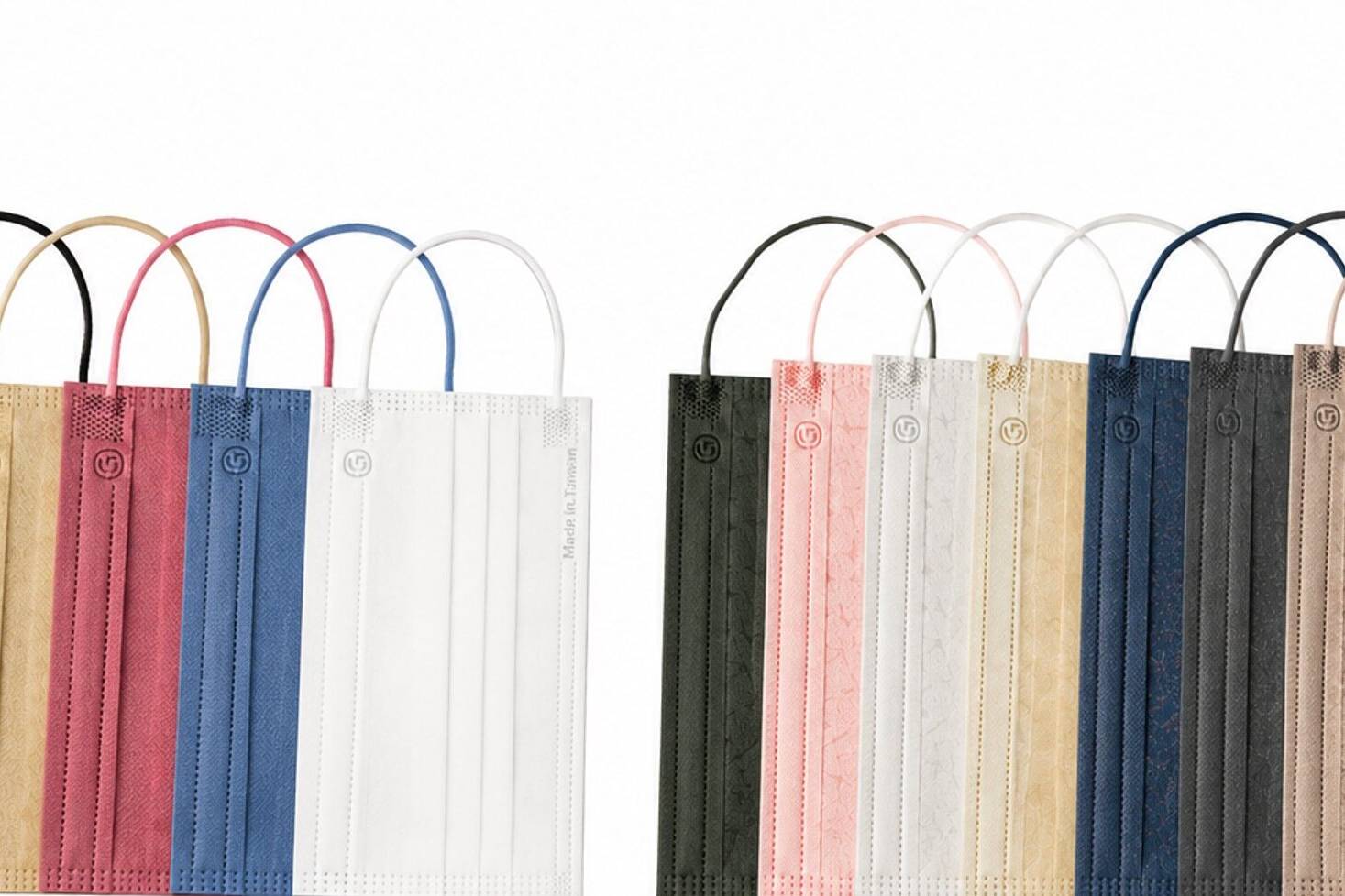 Medical face mask OEM - custom color range embossed Made in Taiwan
