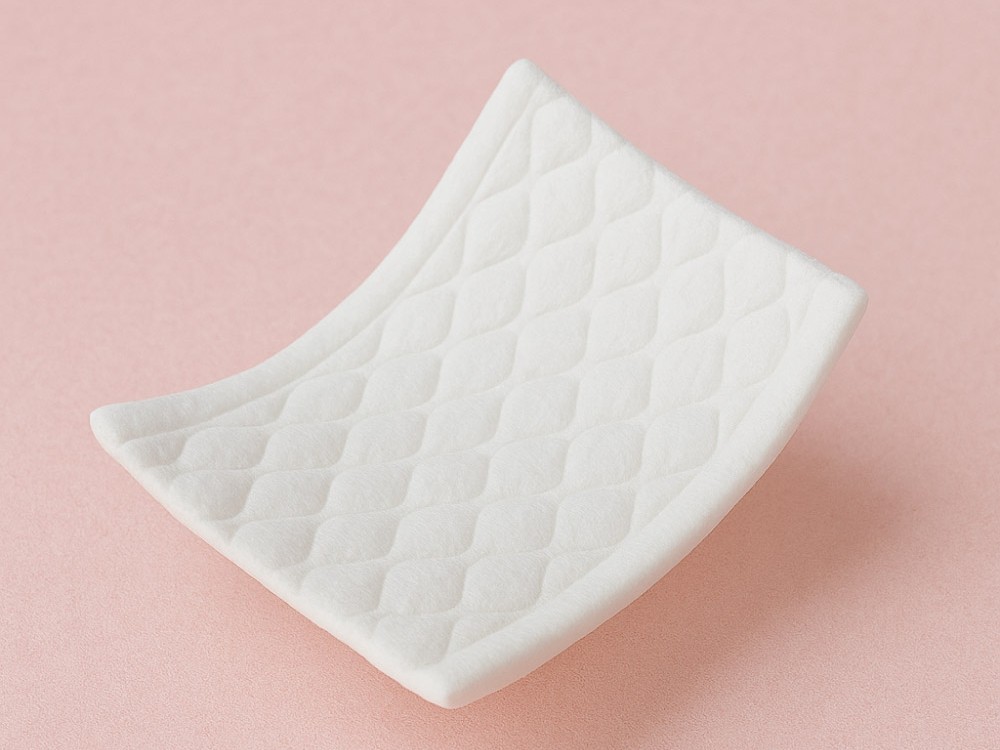 ภาพระยะใกล้ของแผ่นรอง Skinprep Cushion ลายควิลต์หนึ่งแผ่น