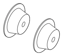 Two plastic shafts