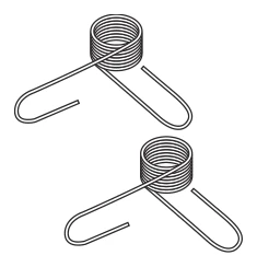 Two spring clips