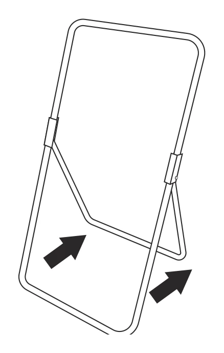 Assembly step 3: unfold the floor stand main body on the floor