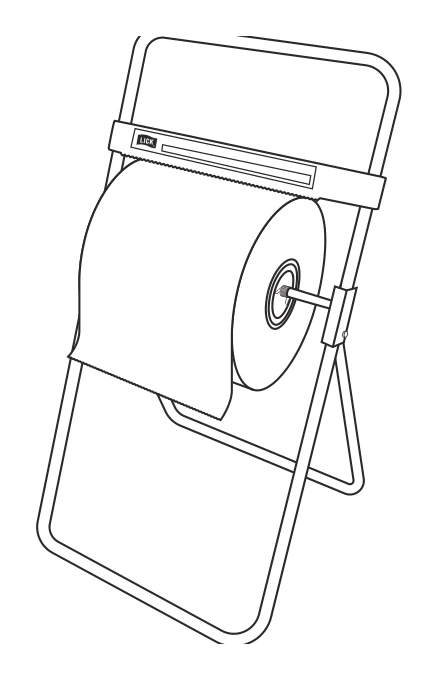 Assembled LE-0002 floor stand dispenser with a paper roll